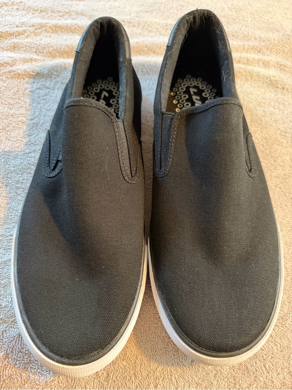 Lugz Black Slip-On Canvas Athletic Shoes
